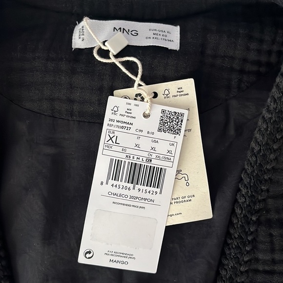 Size xlarge NWOT MNG black vest - Picture 2 of 5